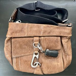 L.A.M.B. by Gwen Stefani Vintage Brown Leather Crossbody Bag